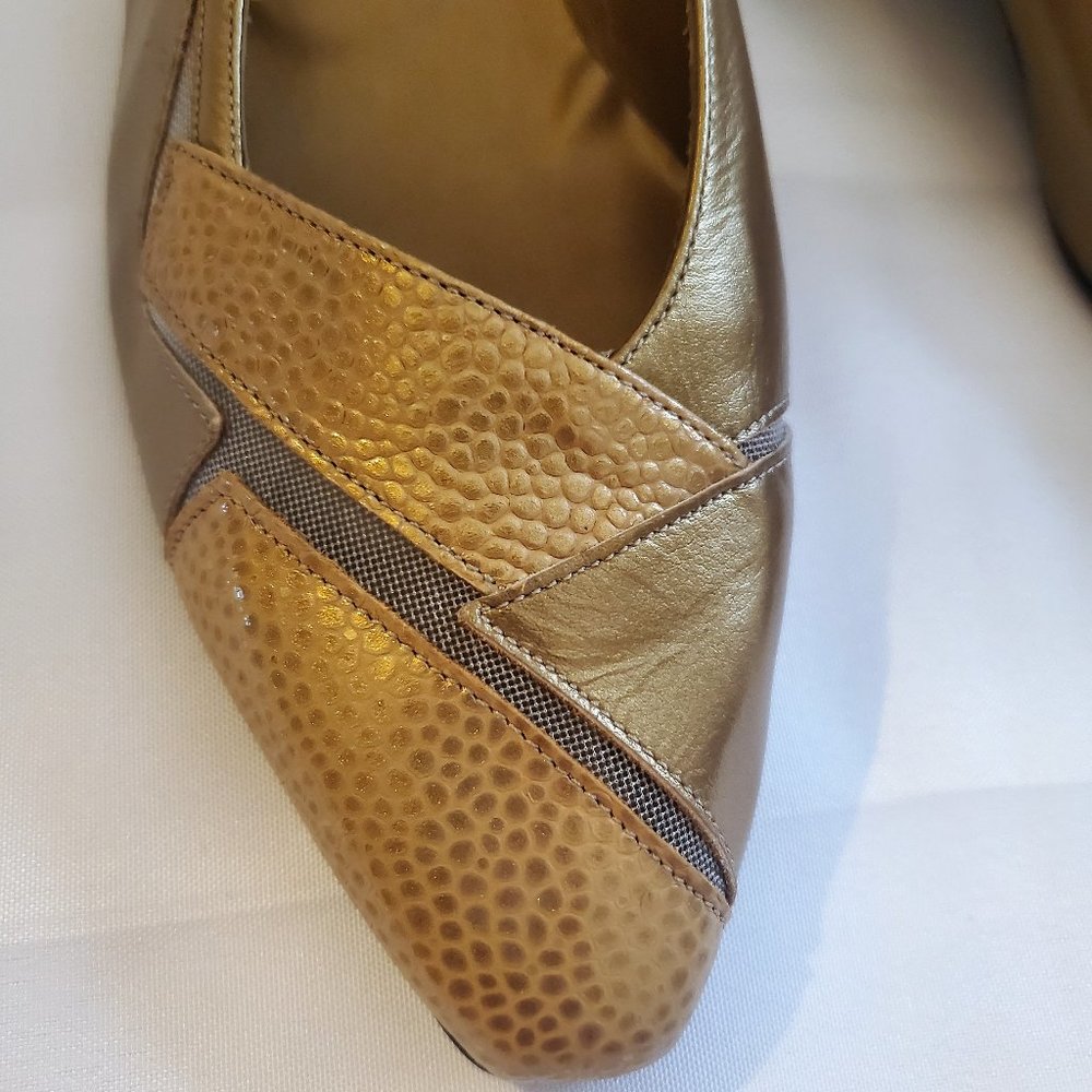 Stuart Weitzman Gold With Several Gold Details An… - image 4